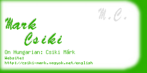 mark csiki business card